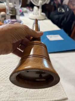 VINTAGE SWISS WOODEN SCHOOL BELL MUSIC BOX