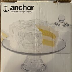 Glass Cake Dish Or Punch Bowl