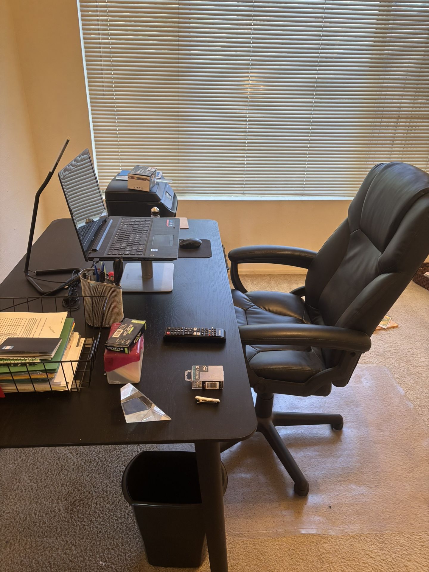 Office Desk And Leather Chair