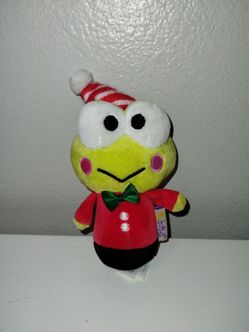 Hallmark Itty Bittys Sanrio Keroppi Holiday Santa Hat Christmas Small Plush EUC