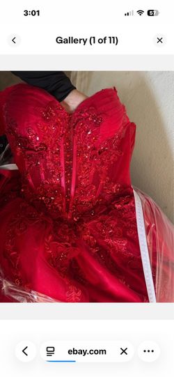 RED CORSET QUINCEANERA DRESS