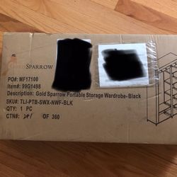 Portable Storage Wardrobe - Black (unopened)