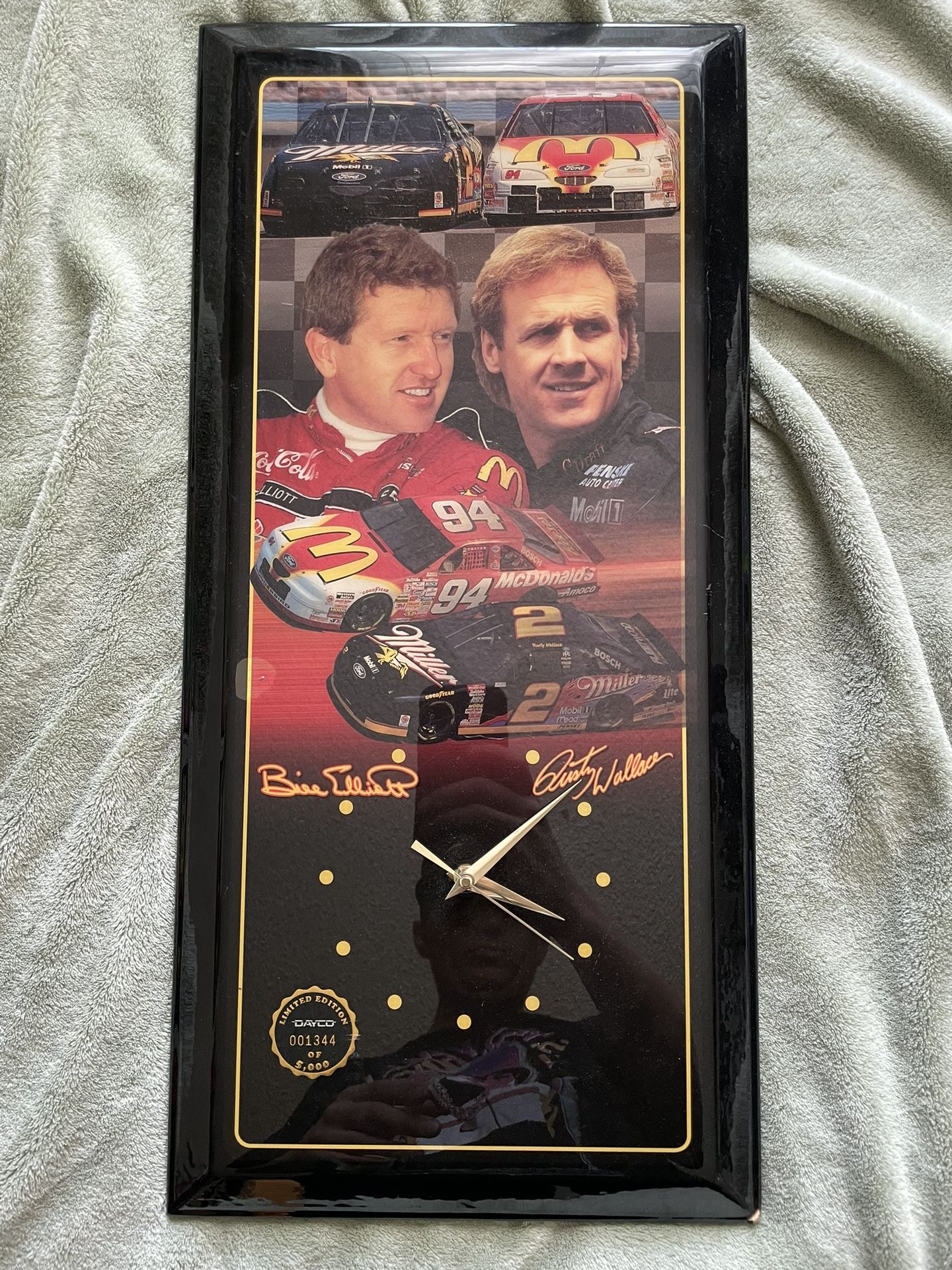 Bill Elliot / Rusty Wallace Clock