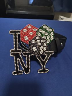 DENIM TEARS CEE-LO NYC LEATHER BELT.