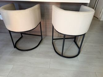 Beige bar stools
