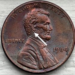 RARE 1984 DDO DOUBLE EAR RAINBOW TONED LINCOLN CENT MINT ERTOR! FS-101 WOW!!