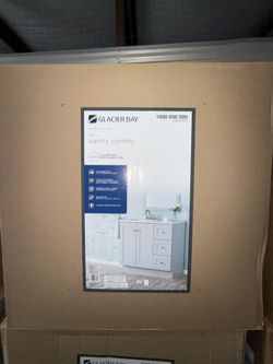 Glacier Bay Bannister 37 in. Single Sink Pearl Gray Bath Vanity