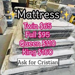 New Mattresses  Twin mattress Full mattress Queen mattress  King mattress  Colchones nuevos  Beds 
