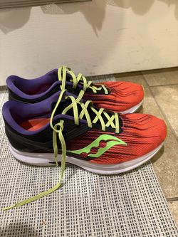 Saucony Vibrant Red and Black Sneakers