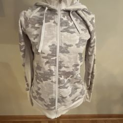 Athleta Size S (tall) Camo Zip up hoodie