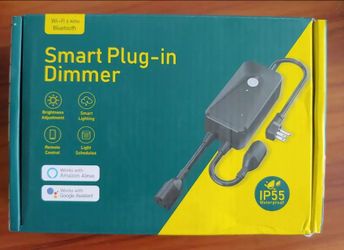 Aoycocr Smart Dimmer Plug 2 Sockets, Outdoor Smart Outlet Work with Alexa Google Home Light Dimmer APP Remote Control Max Power 400W IP55 Waterproof f