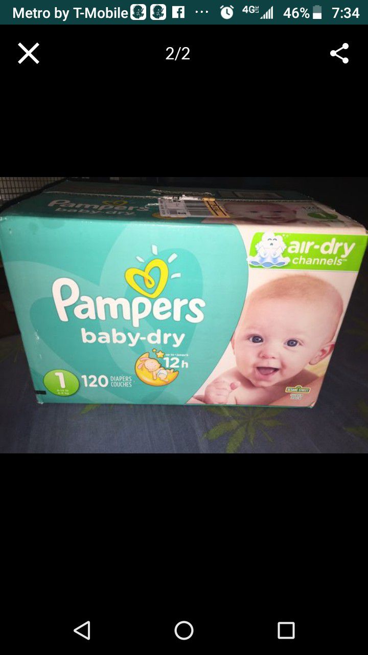 Pampers baby dry (1) 120 diapers brand new