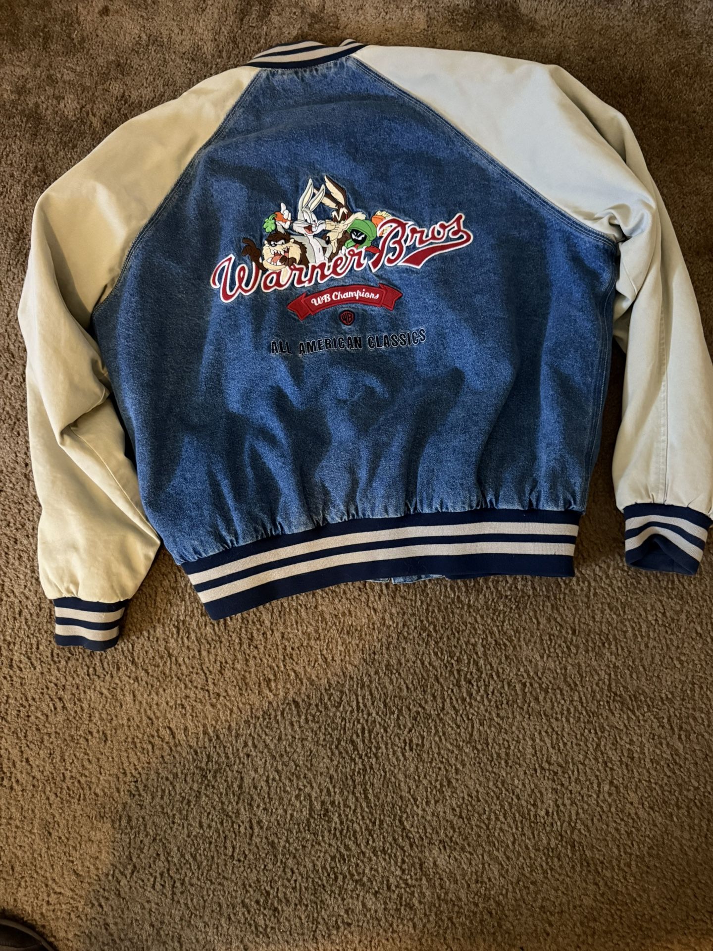 Warner Bros Denim Bomber Jacket