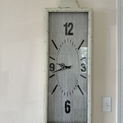 Rustic Antique Cream Grandfather Clock