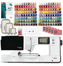Bernette B70 6" x 10" Embroidery Machine with 160 Embroidery Threads and Premium Accessory Package!