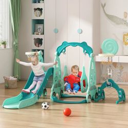 5 in 1 kids indoor outdoor playground set