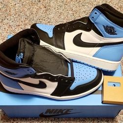 Nike Air Jordan 1 Retro OG High UNC Toe Size 8.5 100% Authentic