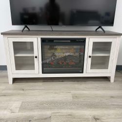 TV Console with Electric Fireplace