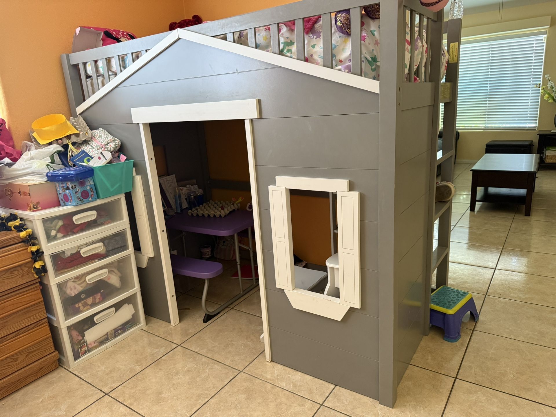 House Loft Bed With Mattress