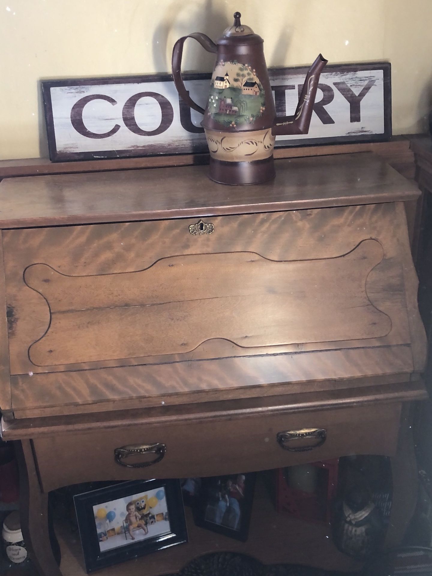 Antique Slant Desk Solid Oak