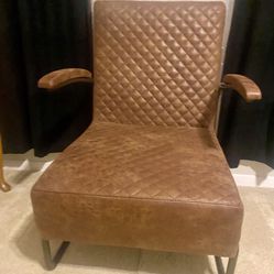 Accent Leather Arm Chair