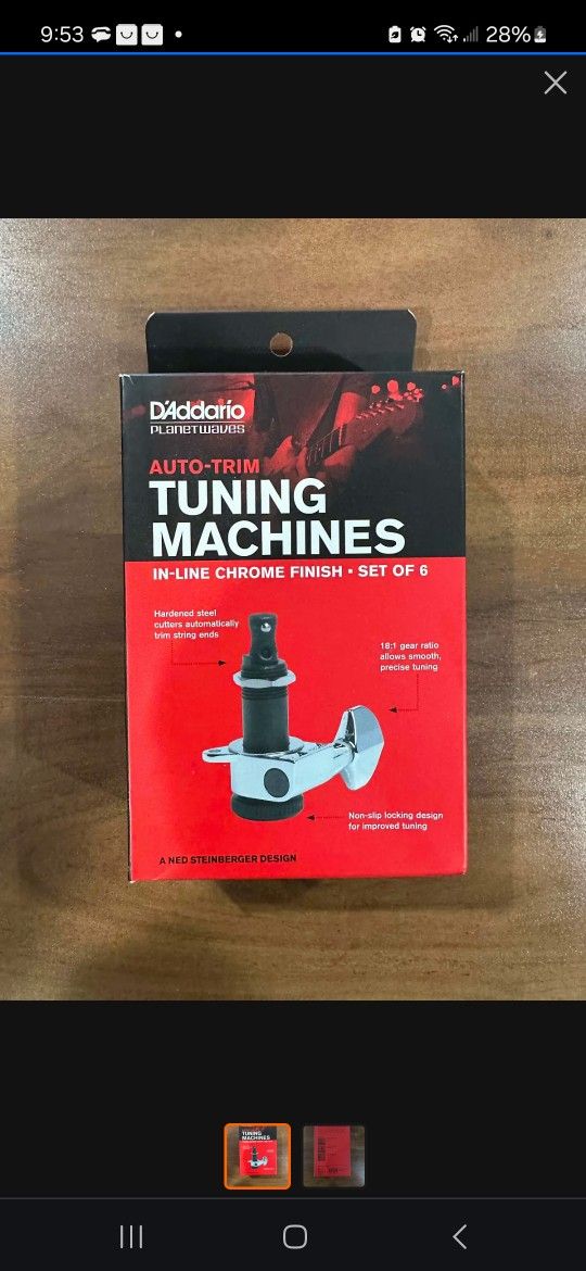 D'Addario AutoTrim Locking Tuners - In-Line 2022 - Chrome