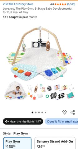 Lovevery, The Play Gym, 5-Stage Baby Developmental for Full Year of Play