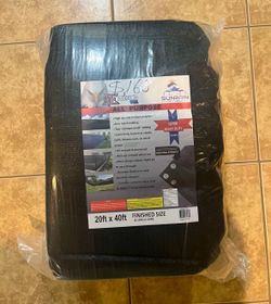 20ftx40ft Heavy Duty Black Mesh Tarp