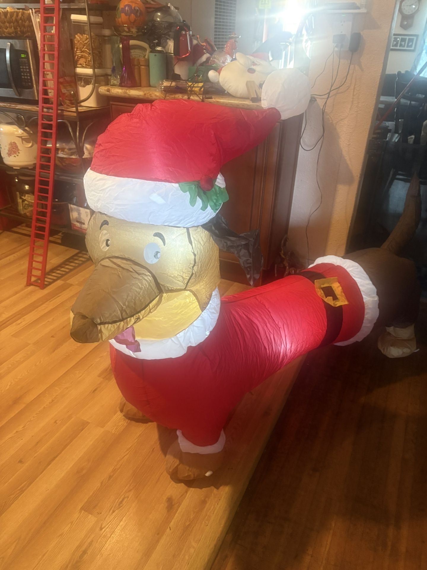 Christmas Blow Up Winnie Dog Lawn Decoration $20.00