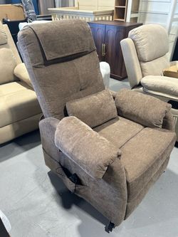 Power Small Recliner Chair for Small Spaces with Wheels and USB Ports for Living Room,Brown