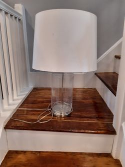 Clear Glass Base Lamp 29 Inches High 