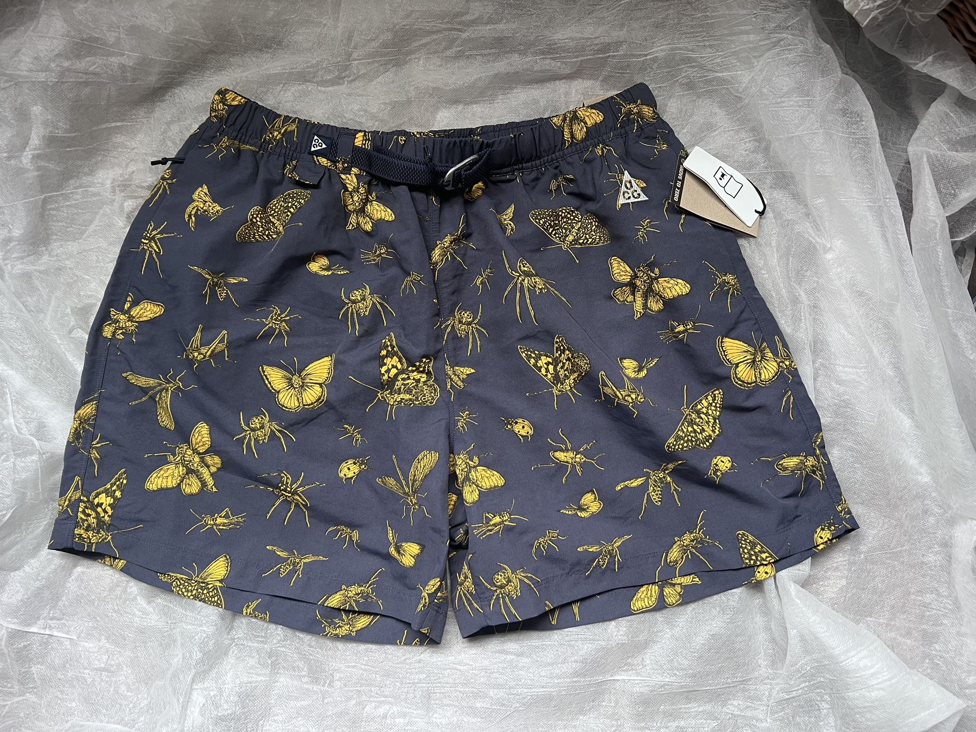 Nike ACG Trail Shorts Outdoor Hiking Insect Bug Print DR5735-437 Men's XL