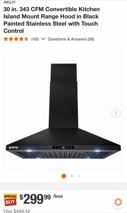 AKDY Kitchen Island Range Hood