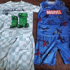 Boy's Pajamas Set Of Two Size 14