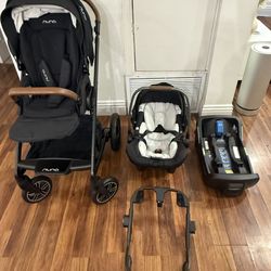 Nuna Travel System (Stroller + Car Seat + Base) – $700 Excellent Condition