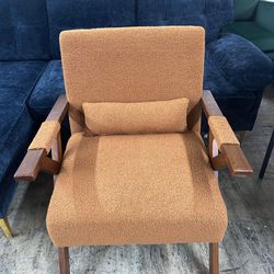 Modern Accent Chair,25" Oversized Living Room Chair Teddy Fleece Fabric(little damage)