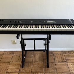 Yamaha MX88 88-Key Music Synthesizer With Weighted Action, Black Plus Pro Stand