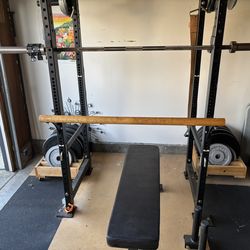 Home Gym: Power Rack, Rogue Barbell, Weights And More