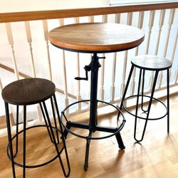 Industrial Bar Table And Stools