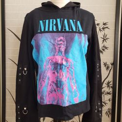 [Nirvana] Custom Handmade Vintage 1992 Sliver Band Tee Hoodie Sweatshirt 