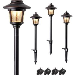 EDISHINE 12V 3W 120LM 3000K Warm White Low Voltage Landscape Lights, 4 Pack-HGSL34A