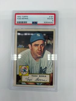 1952 Topps Yogi Berra #191 PSA 4 Yankees Hall of Fame