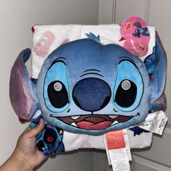 Stitch Nogginz Pillow And Plush Blanket Set 