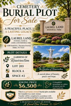 Burial Plot for Sale – Laurel Land Memorial Park