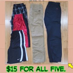 Boy's shorts and pants.