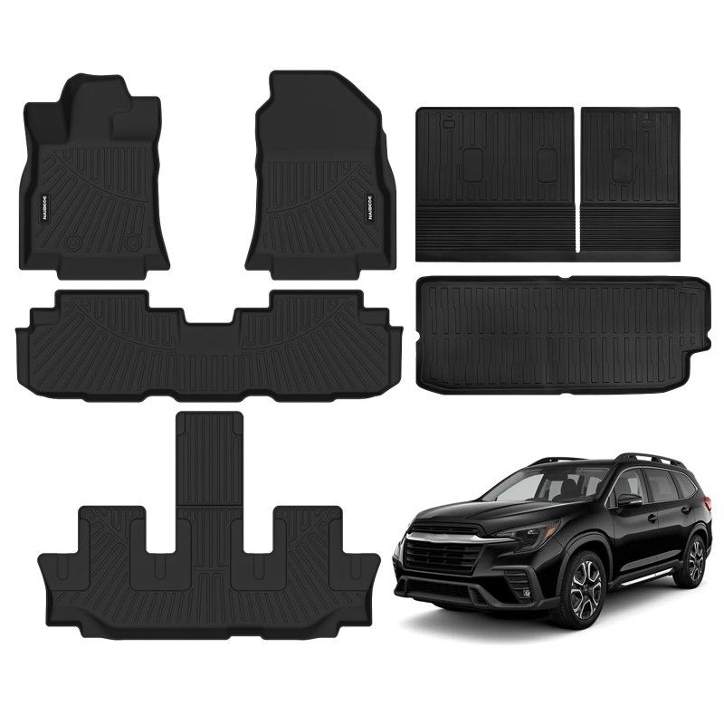 Subaru Ascent All Weather Floor Liner Mats Black.