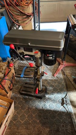 Excellent Condition Porter-Cable 10-Inch 5-Speed Benchtop Drill Press, specifically matching model PCXB620DP.This compact, corded electric workshop to