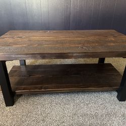 Metal and Wood Coffee Table 