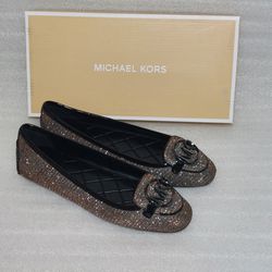 MICHAEL KORS designer slip on flats. Size 6 women's shoes. Brand new in box 