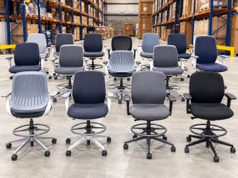 Commercial Grade Office Chairs Ajustable blue, black, gray